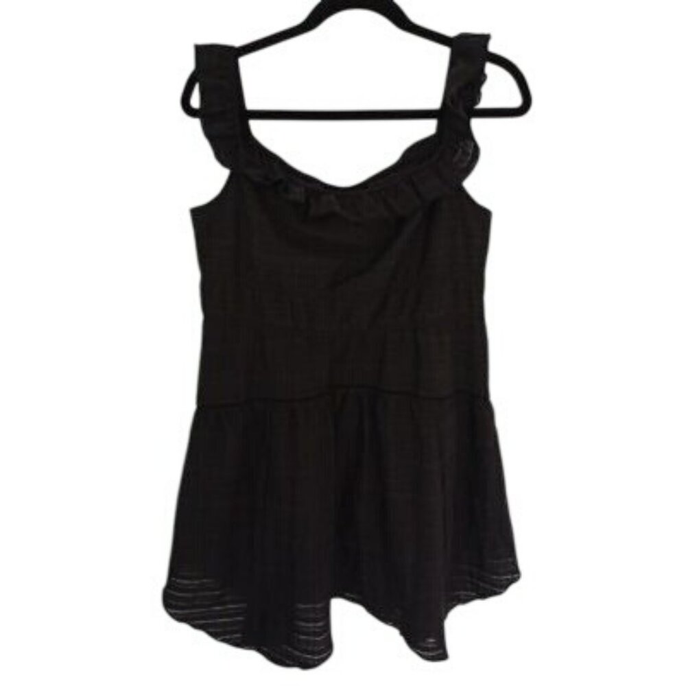 Wild Fable Mini Dress Size L Black Ruffle Sleeveless Womens - Picture 8 of 11